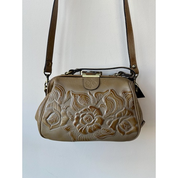 Handbags - Patricia Nash Gracchi Floral Tooled Leather Satchel Crossbody Bag